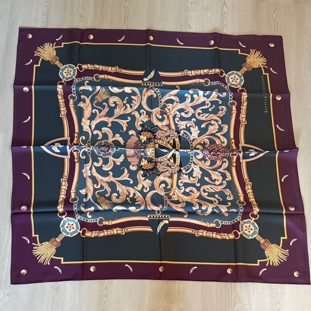 Aspinal Purple and Gold Scarf